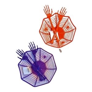 Novelty Bowl Tong Set Spider Web Insect Skeleton Bones Holiday Party Tableware